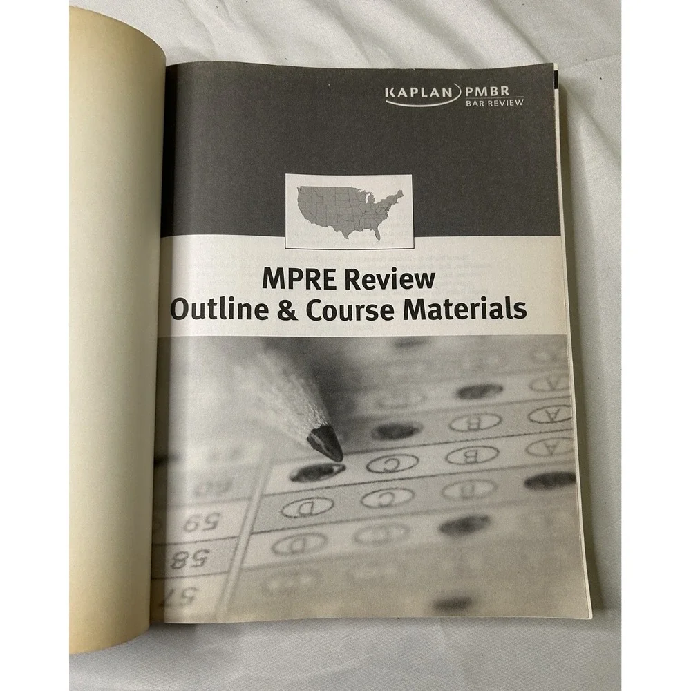 Kaplan PMBR MPRE Bar Review Outline & Course Materials Edu Study Guide Good USED